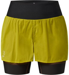 Haglöfs L.I.M Intense Trail 2-in-1 Shorts W – Pantaloni scurți 2 în 1 de alergare montană - Verde