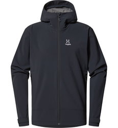 Haglöfs Chilly Softshell Hood – Geacă softshell de iarnă cu glugă - Negru True Black