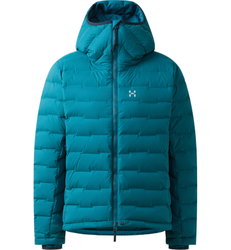 Haglöfs Spitz Down Hood W – Geacă din puf elastică cu glugă - Albastru Deep Teal