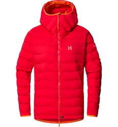Haglöfs Spitz Down Hood W – Geacă din puf elastică cu glugă - Roșu Bright Red