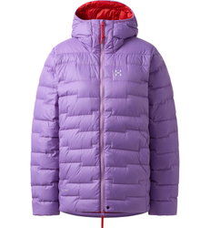Haglöfs ROC Flash Down Hood W – Geacă tehnică din puf cu glugă - Mov Purple Ice/Tech Red