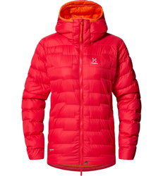 Haglöfs ROC Flash Down Hood W – Geacă tehnică din puf cu glugă - Roșu Bright Red