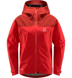 Haglöfs ROC Flash GTX Jacket W – Geacă GORE-TEX pentru munte - Roșu Poppy Red/Corrosion