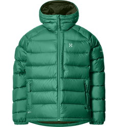 Haglöfs Rosson Down Hood – Geacă din puf cu glugă - Verde Dk Jelly Green