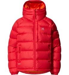Haglöfs Rosson Down Hood W – Geacă din puf cu glugă - Roșu Bright Red