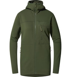 Haglöfs Rosson Mid Hood W – Hanorac strat intermediar - Verde Seaweed Green