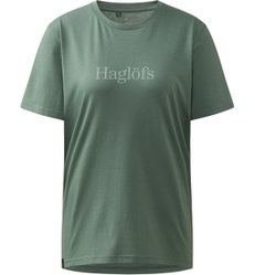 Haglöfs Outsiders Tee W – Tricou din bumbac - Verde Chlorophyll Green