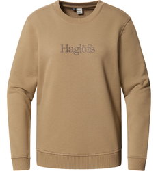 Haglöfs Crewneck W – Bluză din bumbac organic - Maro Oak Brown