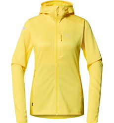 Haglöfs L.I.M Mid Fast II Hood W – Hanorac strat intermediar pentru activități rapide - Galben Tech Yellow