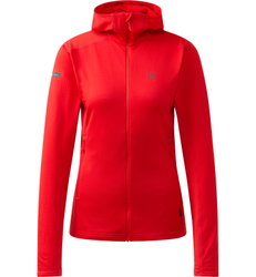 Haglöfs L.I.M Mid Multi Hood W – Hanorac strat intermediar - Roșu Tech Red