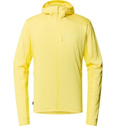 Haglöfs L.I.M Mid Fast II Hood – Hanorac strat intermediar pentru activități rapide - Galben Tech Yellow