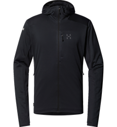 Haglöfs L.I.M Mid Fast II Hood – Hanorac strat intermediar pentru activități rapide - Negru True Black