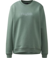 Haglöfs Crewneck W – Bluză din bumbac organic - Verde Chlorophyll Green