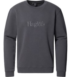 Haglöfs Crewneck – Bluză din bumbac organic - Negru True Black