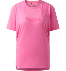Haglöfs Outsiders Tee W – Tricou din bumbac - Roz Lantana Pink