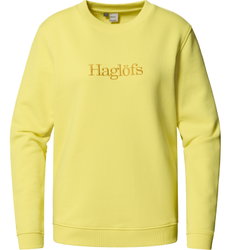 Haglöfs Crewneck W – Bluză din bumbac organic - Galben Pale Yellow