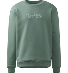 Haglöfs Crewneck – Bluză din bumbac organic - Verde Chlorophyll Green