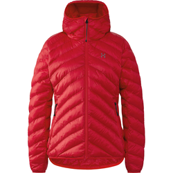 Haglöfs Särna Mimic II Hood W – Geacă izolată Mimic Gold cu glugă - Roșu Bright Red