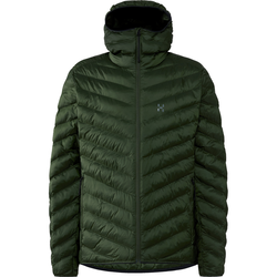 Haglöfs Särna Mimic II Hood – Geacă izolată Mimic Gold cu glugă - Verde închis Seaweed Green