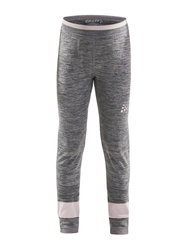 Craft Fuseknit Comfort Pants Junior – Pantaloni strat de bază pentru copii - Gri cu roz