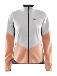 Craft Glide Jacket W – Geacă softshell de schi fond - Alb cu portocaliu