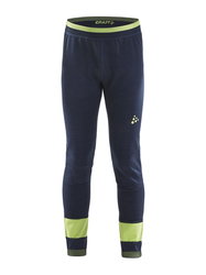 Craft Fuseknit Comfort Pants Junior – Pantaloni strat de bază pentru copii - Albastru închis cu verde