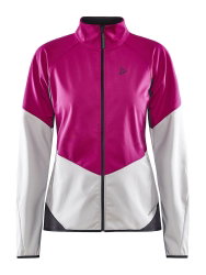 Craft Glide Jacket W – Geacă softshell de schi fond - Roz cu alb