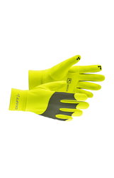 Craft ADV Lumen Fleece Glove – Mănuși de alergare fleece reflectorizante - Galben