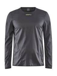 Craft PRO Hypervent LS Wind Top – Bluză de alergare ultraușoară anti-vânt - Gri închis