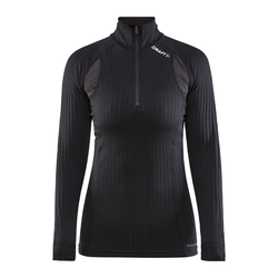 Craft Active Extreme X Zip LS W – Bluză strat de bază cu fermoar scurt - Negru