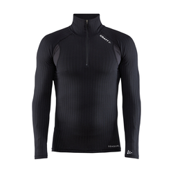 Craft Active Extreme X Zip LS – Bluză strat de bază cu fermoar scurt - Negru