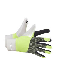 Craft ADV Lumen Fleece Glove – Mănuși de alergare fleece reflectorizante - Alb