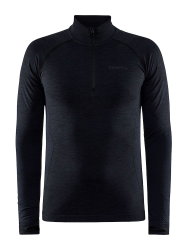 Craft Core Dry Active Comfort HZ – Bluză strat de bază cu fermoar scurt - Negru