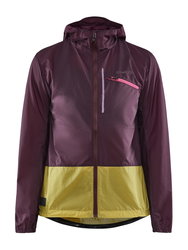 Craft ADV Offroad Wind Jacket W – Geacă de vânt de ciclism cu glugă - Mov cu galben