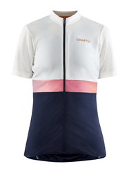 Craft Core Endur Jersey W – Tricou de ciclism - Alb/gri cu albastru închis