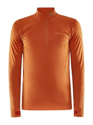 Craft Core Dry Active Comfort HZ – Bluză strat de bază cu fermoar scurt - Portocaliu