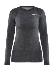 Craft Core Wool Merino LS Tee W – Bluză strat de bază cu lână merinos - Negru