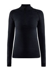 Craft Core Dry Active Comfort HZ W – Bluză strat de bază cu fermoar scurt - Negru