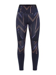 Craft PRO Hit Blocked Tights W – Colanți de antrenament - Albastru închis cu model