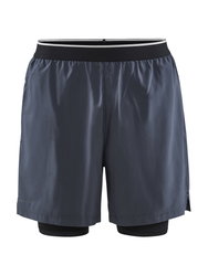 Craft ADV Essence Perforated 2-IN-1 Stretch Shorts – Pantaloni scurți 2 în 1 perforați - Gri