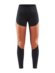 Craft ADV Subz Tights 2 W – Colanți izolați de alergare pentru iarnă - Negru cu portocaliu