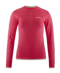 Craft ADV Warm Intensity LS W – Bluză strat de bază caldă - Roșu (444905)