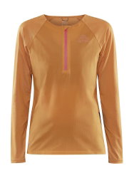 Craft PRO Trail Wind LS Tee W – Bluză de alergare trail anti-vânt - Portocaliu