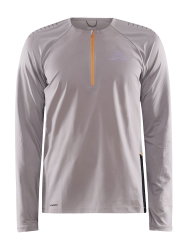 Craft PRO Trail Wind LS Tee – Bluză de alergare trail anti-vânt - Gri