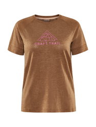 Craft ADV Trail Wool SS Tee W – Tricou de alergare trail cu lână - Maro (685200)