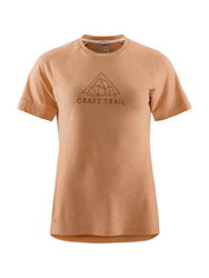 Craft ADV Trail Wool SS Tee W – Tricou de alergare trail cu lână - Maro (791200)
