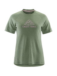 Craft ADV Trail Wool SS Tee W – Tricou de alergare trail cu lână - Verde