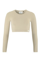 Craft Collective Rib Cropped LS Top W – Top scurt reiat cu mânecă lungă - Maro