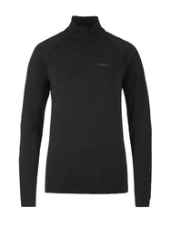 Craft Active Comfort LS HZ 2 W – Bluză strat de bază cu fermoar scurt - Negru