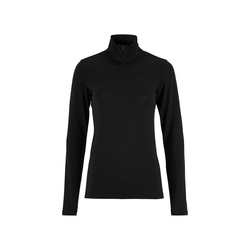 Craft Wool 95 HZ LS W – Bluză strat de bază din lână merinos 95% cu fermoar scurt - Negru